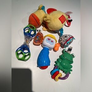 3 for $10- Baby toys bundle Learning Sensory Rattles Hammer Stroller frog